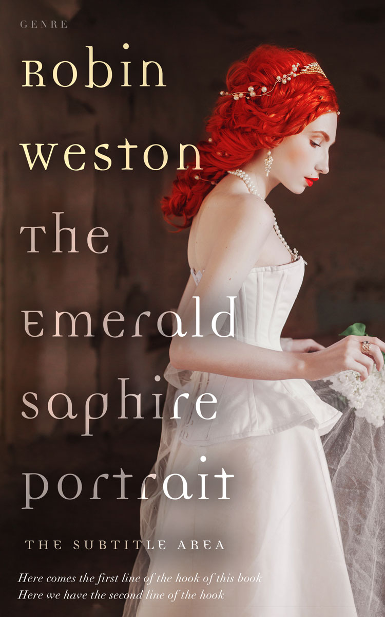 2D view of Premade Historical Book Cover - Clam Shell