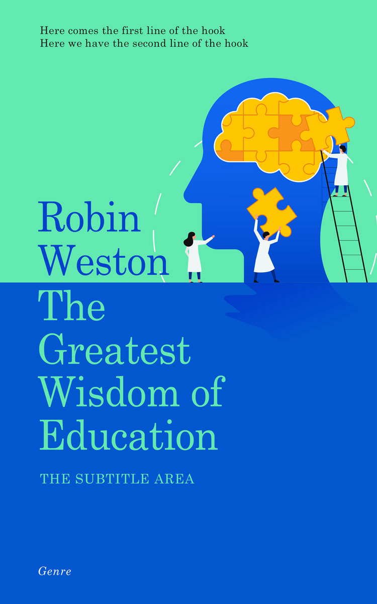 2D view of Premade Health & Mind & Body Book Cover - Science Blue