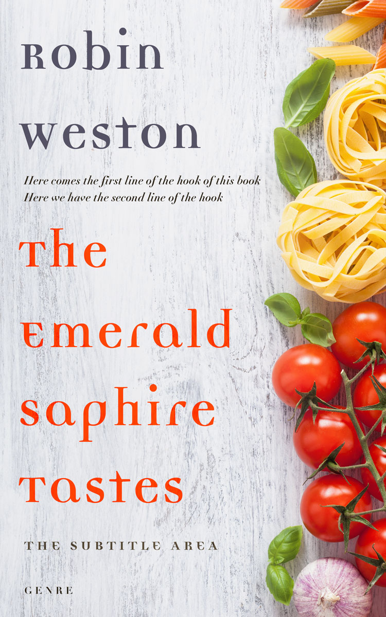 2D view of Premade Cookbooks & Food & Wine Book Cover - Bon Jour