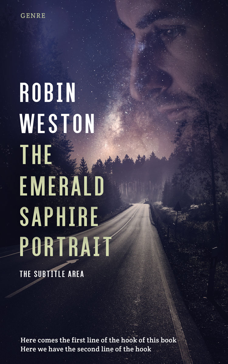 2D view of Premade Mystery & Thriller & Suspense Book Cover - Steel Gray