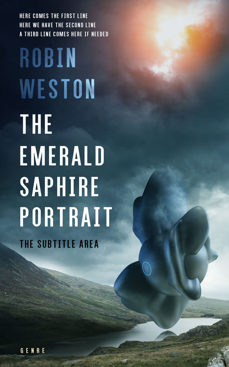 2D view of Premade Science Fiction Book Cover - Limed Spruce