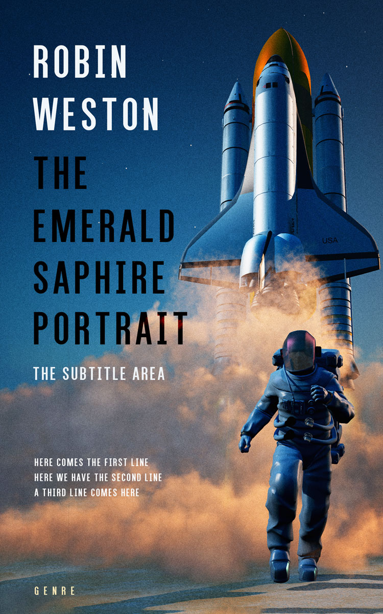 2D view of Premade Science Fiction Book Cover - San Juan