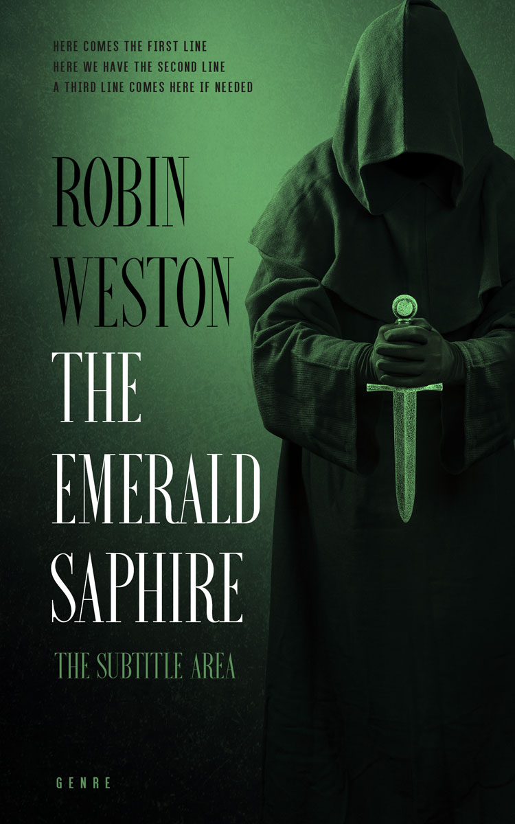 2D view of Premade Fantasy Book Cover - Racing Green