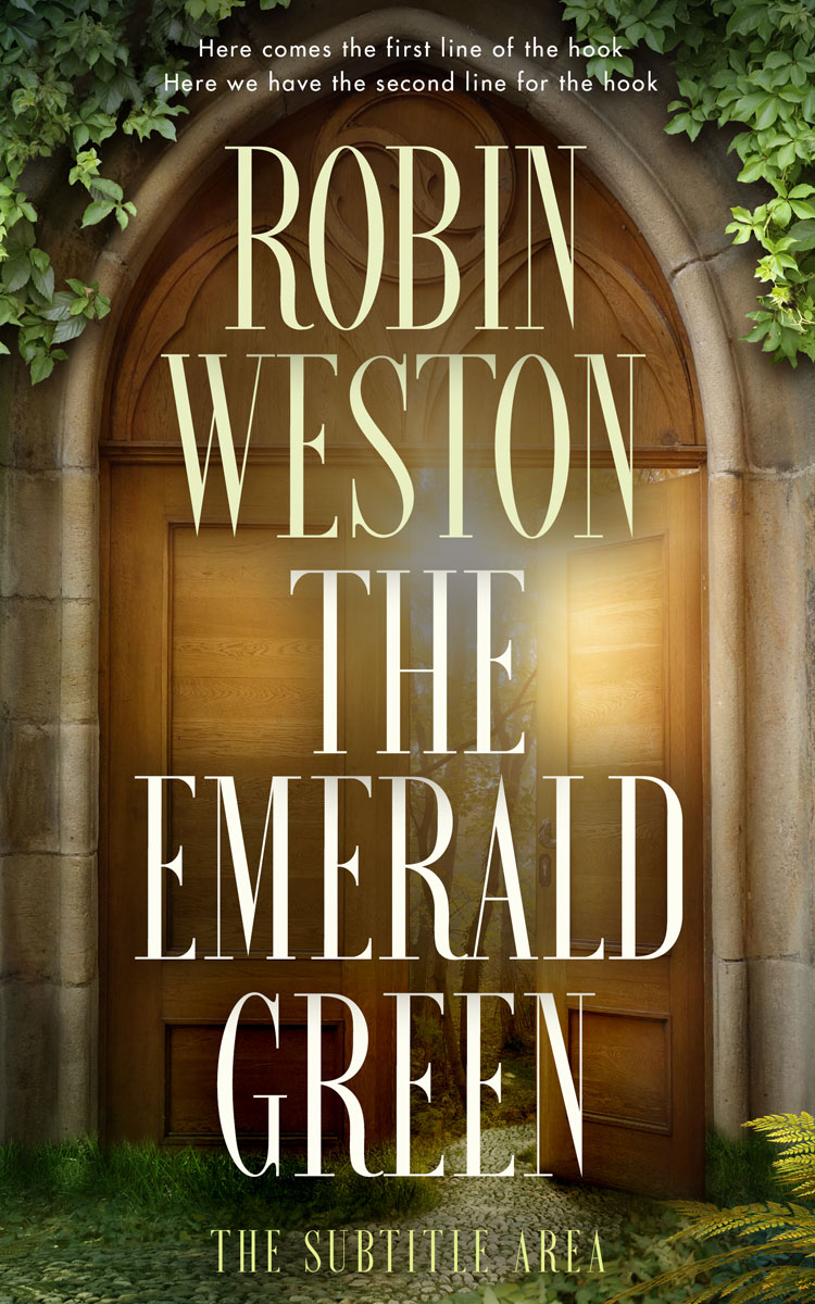 2D view of Premade Fantasy Book Cover - Metallic Bronze