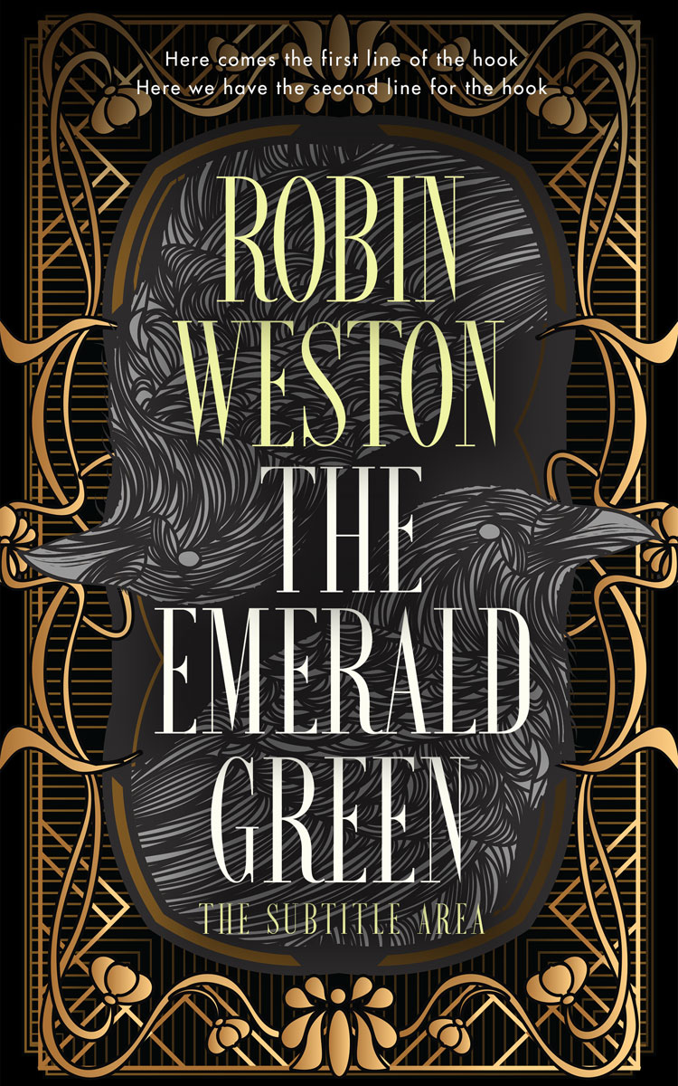 2D view of Premade Fantasy Book Cover - Cod Gray