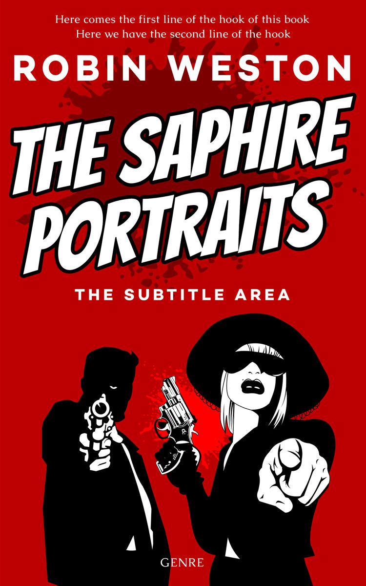 2D view of Premade Mystery & Thriller & Suspense Book Cover - Milano Red