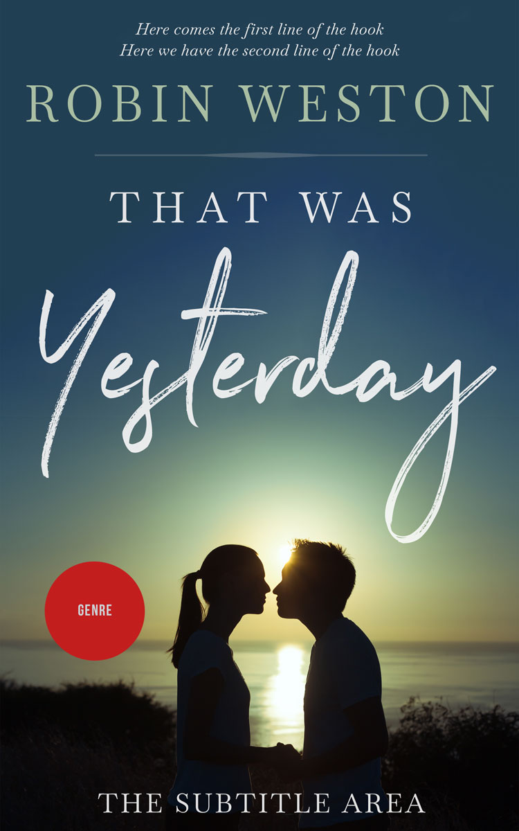 2D view of Premade Romance Book Cover - Oxford Blue