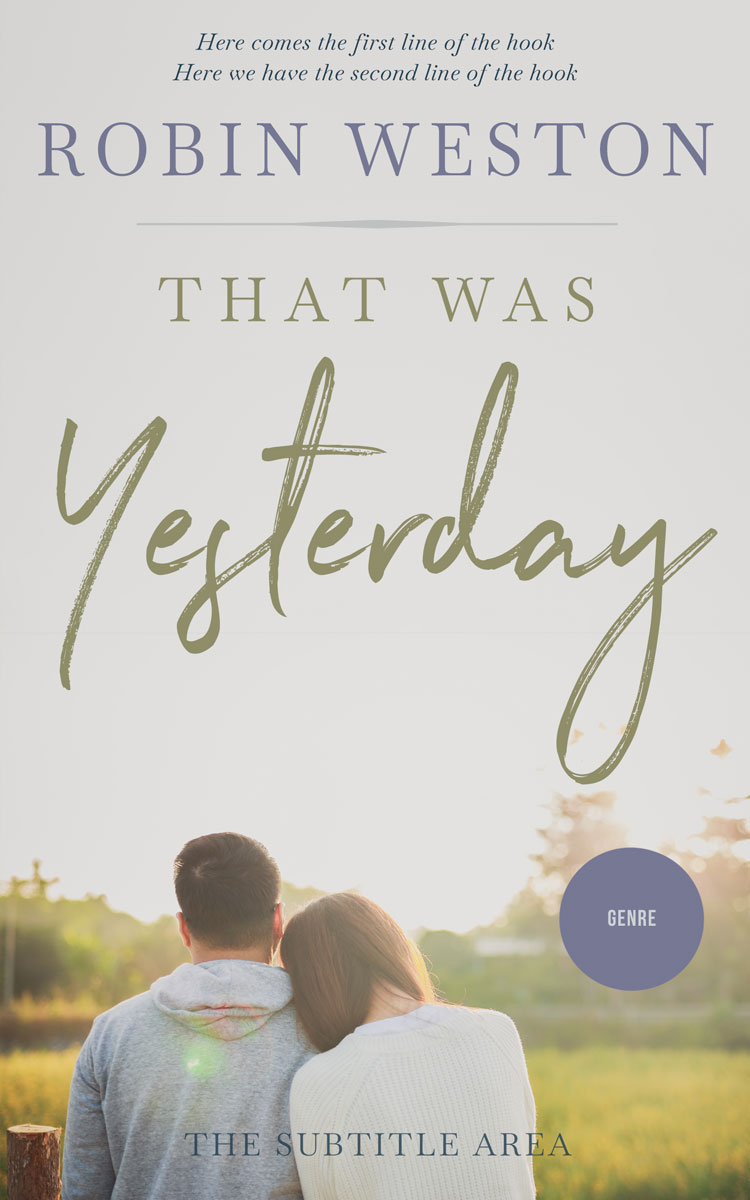 2D view of Premade Romance Book Cover - Quill Gray