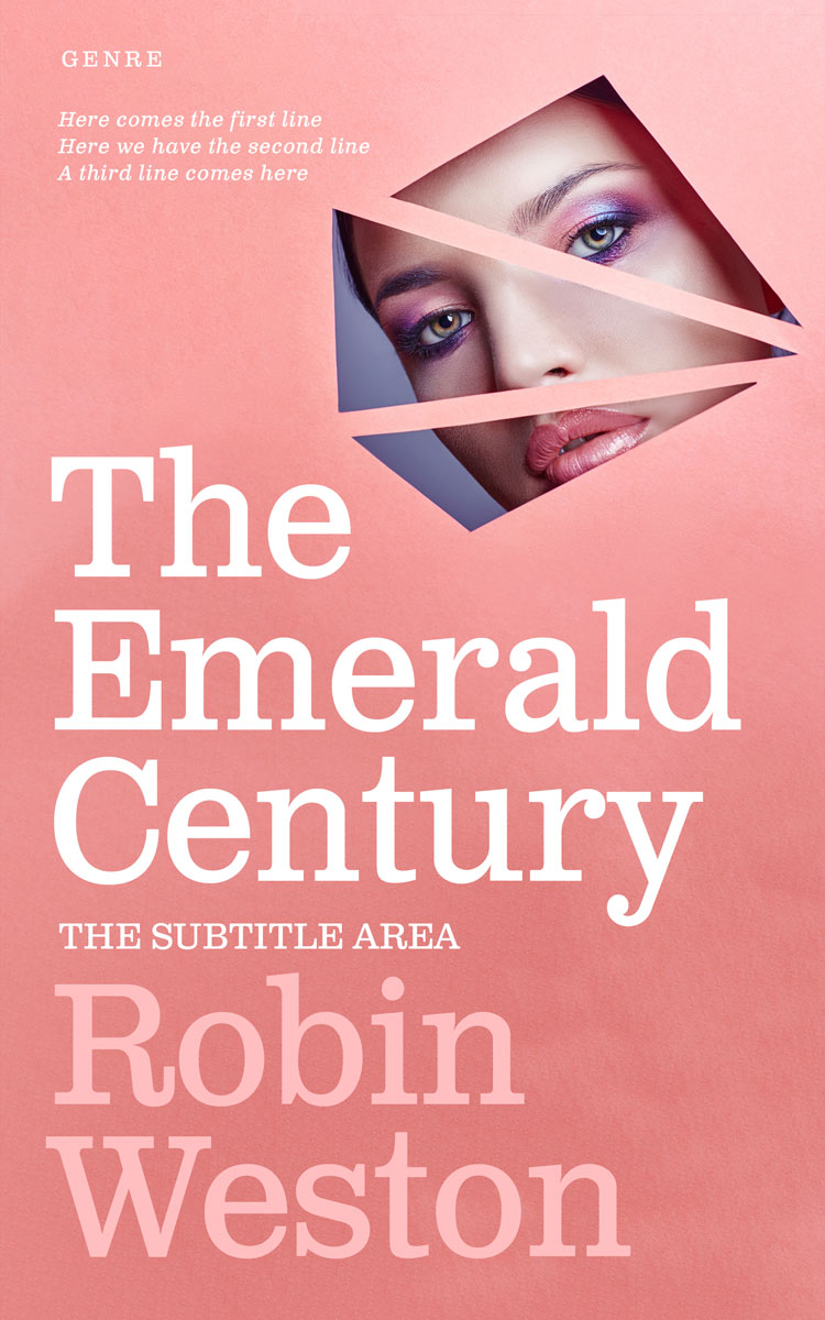 2D view of Premade Chick Lit Book Cover - Sea Pink