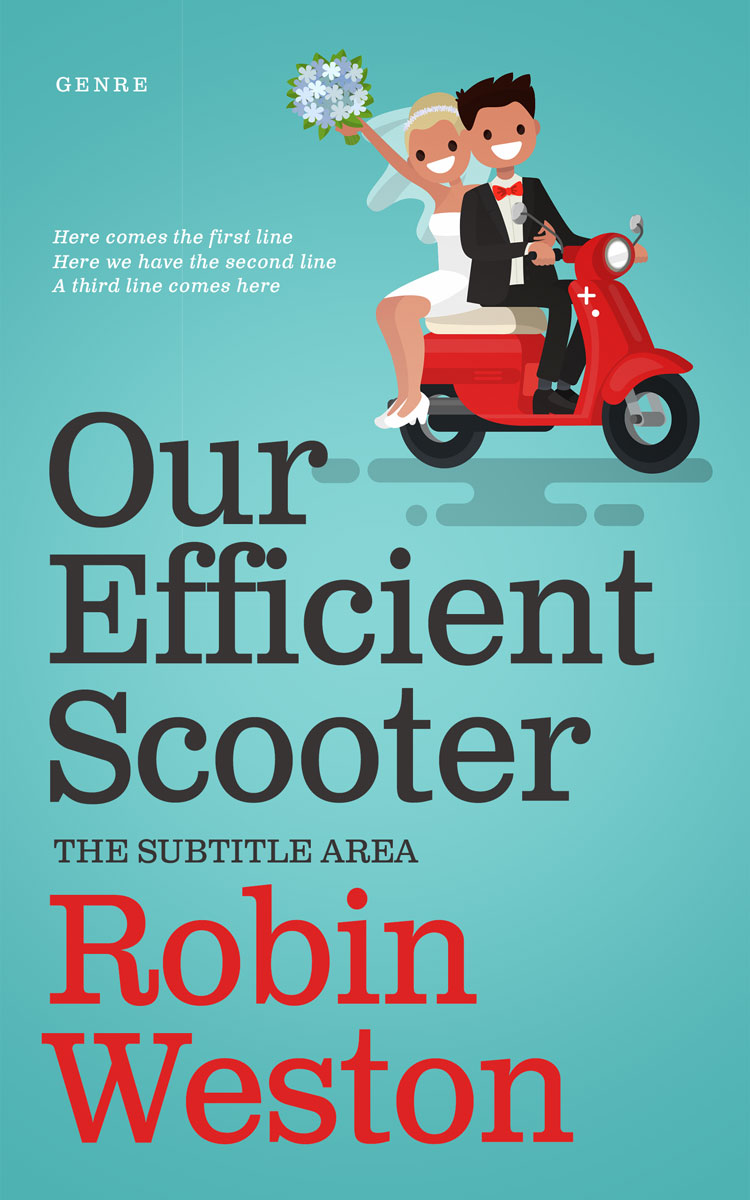 2D view of Premade Romance Book Cover - Fountain Blue