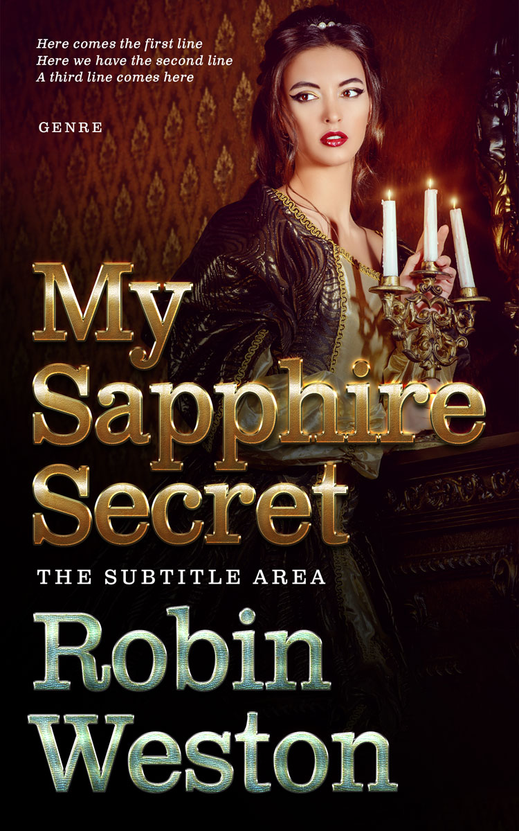 2D view of Premade Historical Book Cover - Coffee Bean