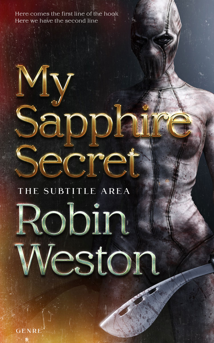 2D view of Premade Fantasy Book Cover - Thunder