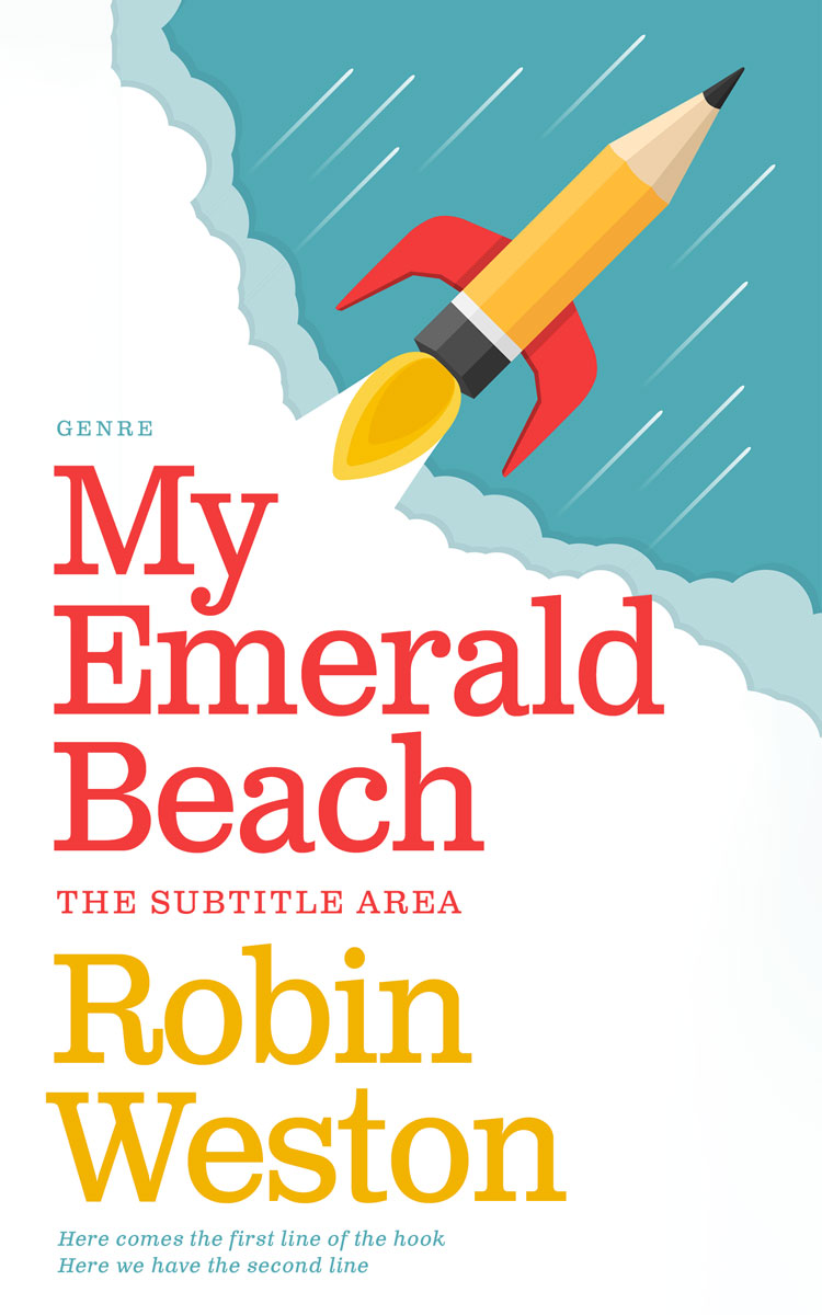 2D view of Premade Abstract Book Cover - Tradewind