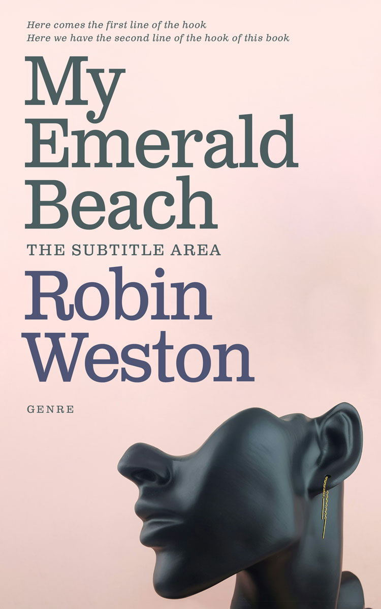 2D view of Premade Surreal Book Cover - Bright Gray