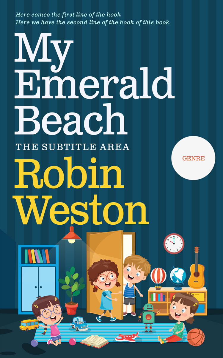 2D view of Premade Children's Book Cover - Elephant