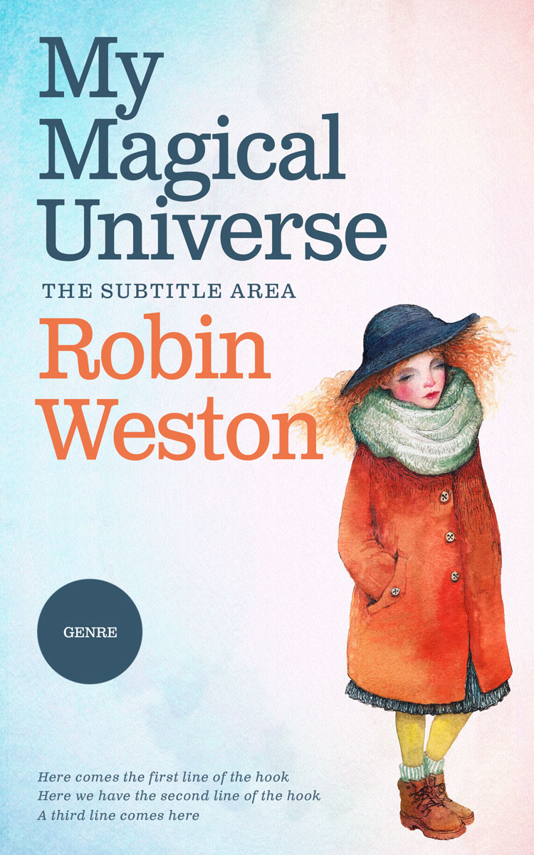 2D view of Premade Teen & Young Adult Book Cover - Aqua Haze