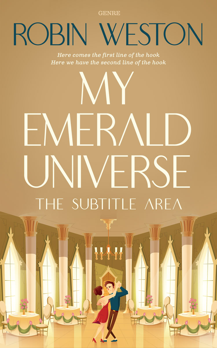 2D view of Premade Chick Lit Book Cover - Laser