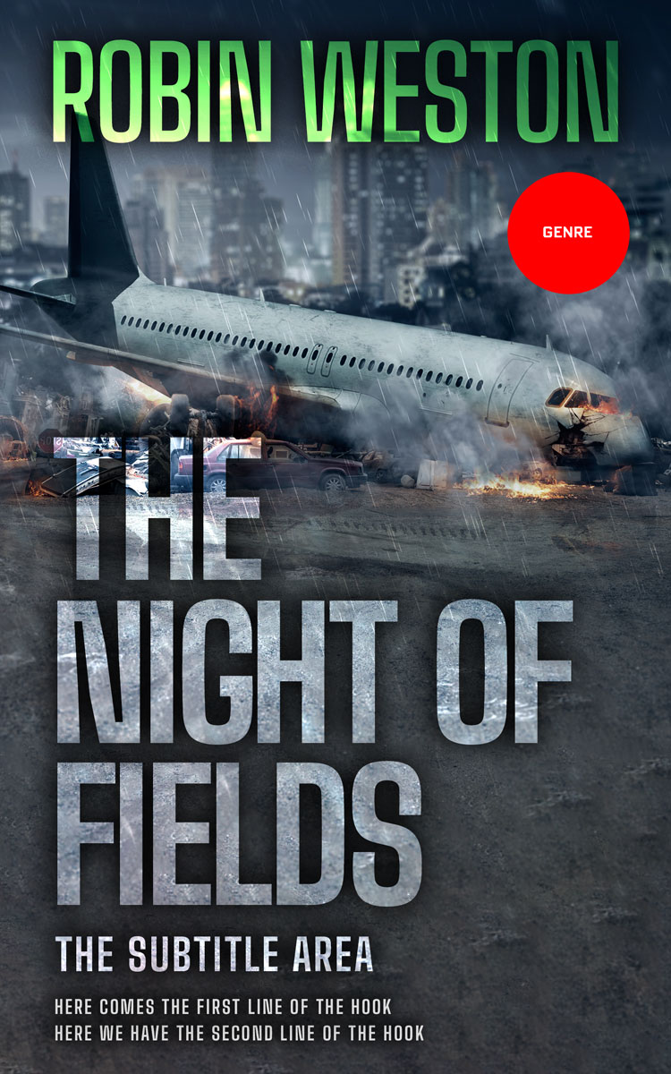 2D view of Premade Action & Adventure Book Cover - Outer Space