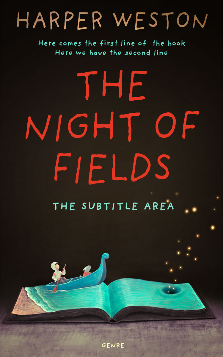 2D view of Premade Surreal Book Cover - Oil