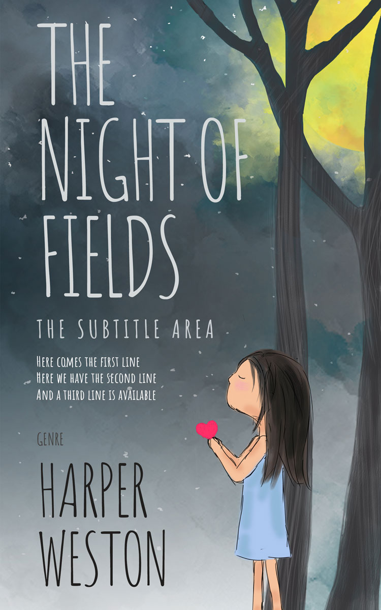 2D view of Premade Romance Book Cover - River Bed