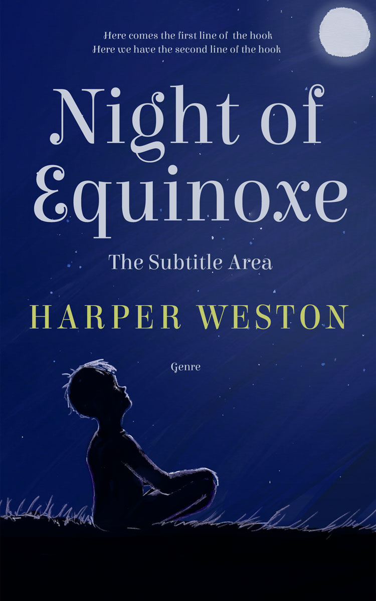 2D view of Premade Children's Book Cover - Blue Zodiac