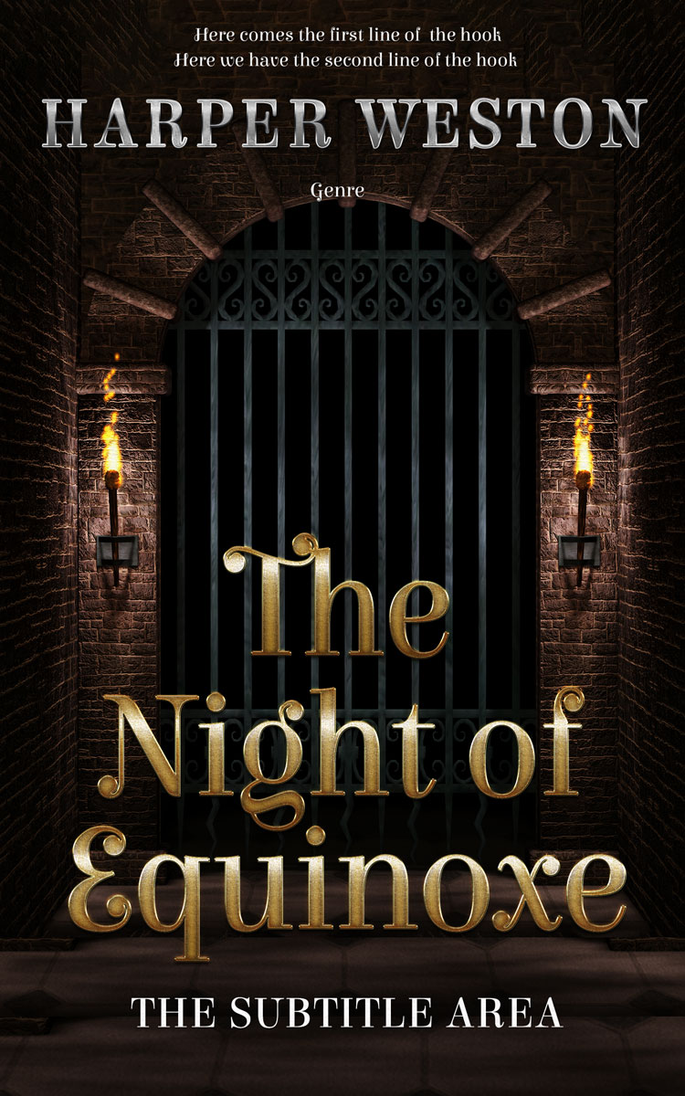 2D view of Premade Fantasy Book Cover - Night Rider