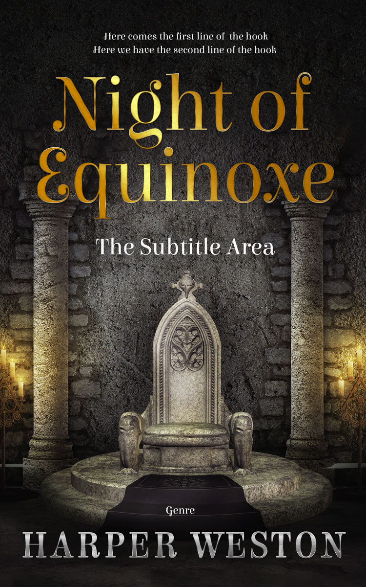 2D view of Premade Fantasy Book Cover - Dune