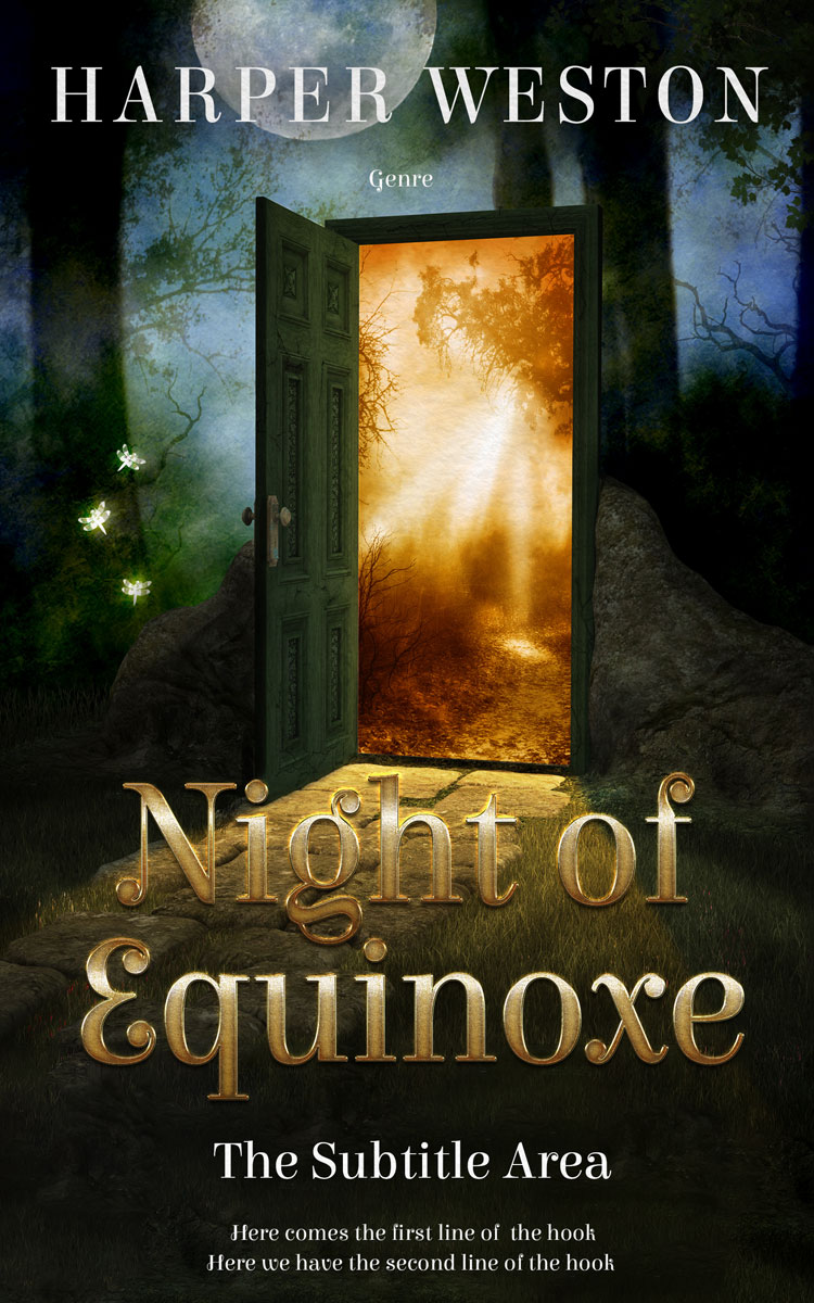 2D view of Premade Fantasy Book Cover - Rangoon Green