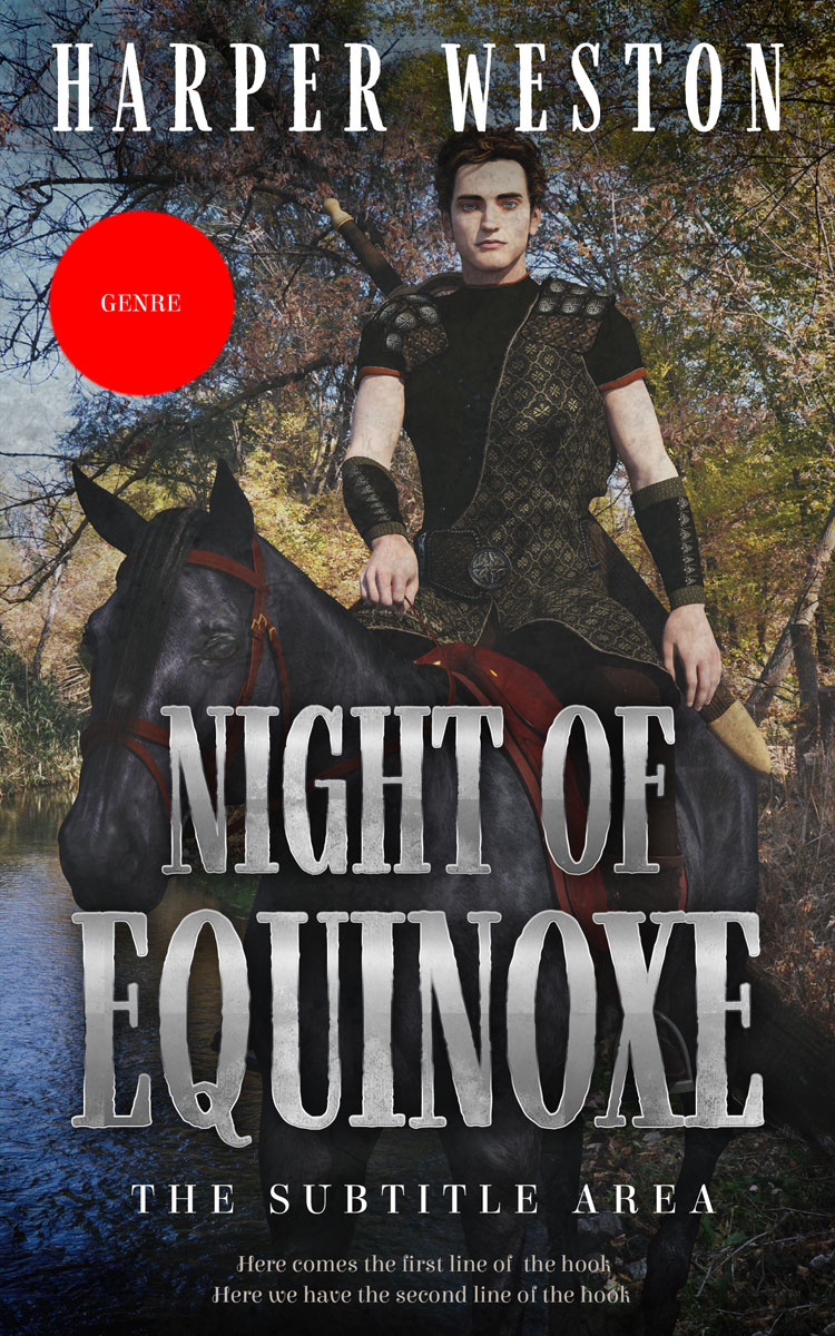 2D view of Premade Fantasy Book Cover - Tuatara