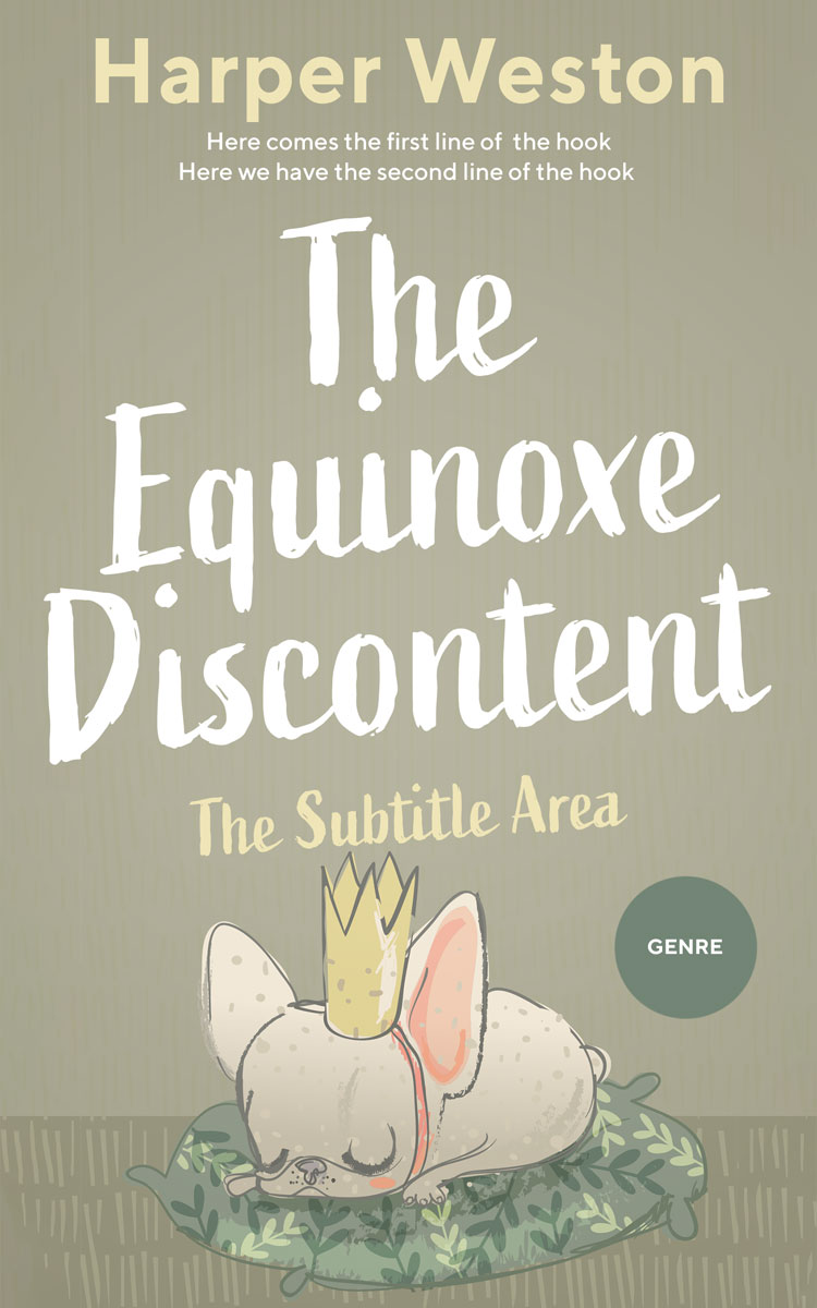 2D view of Premade Fantasy Book Cover - Taupe Gray