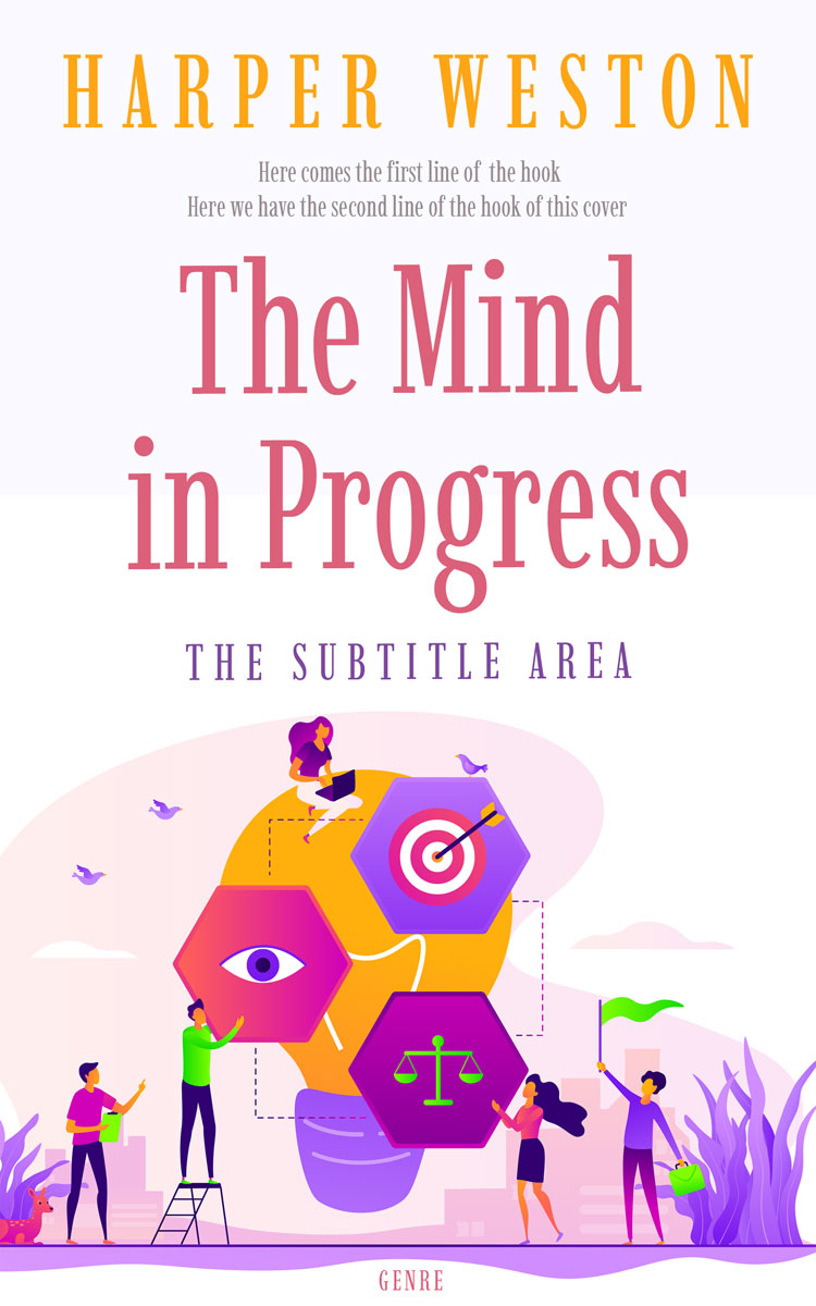 2D view of Premade Business Book Cover - Mulberry