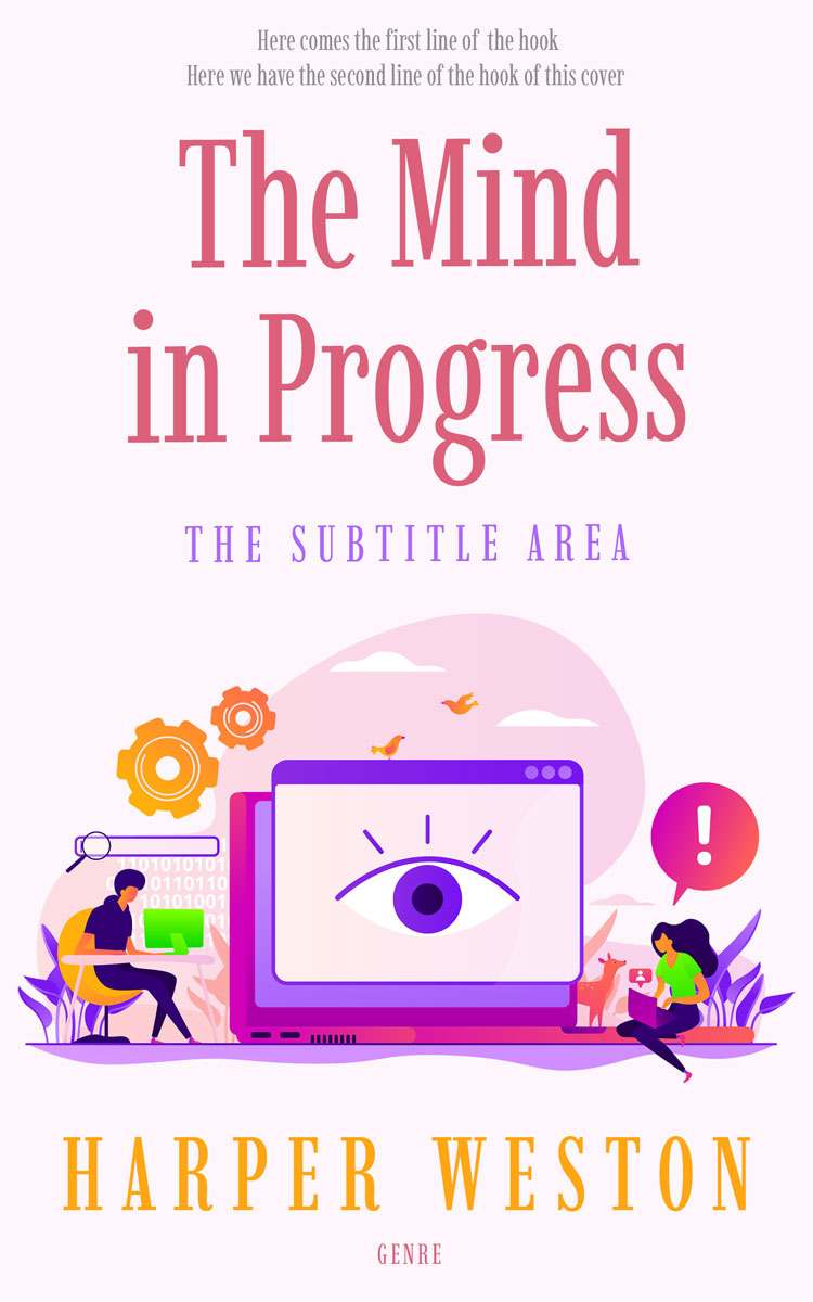 2D view of Premade Business Book Cover - Amour