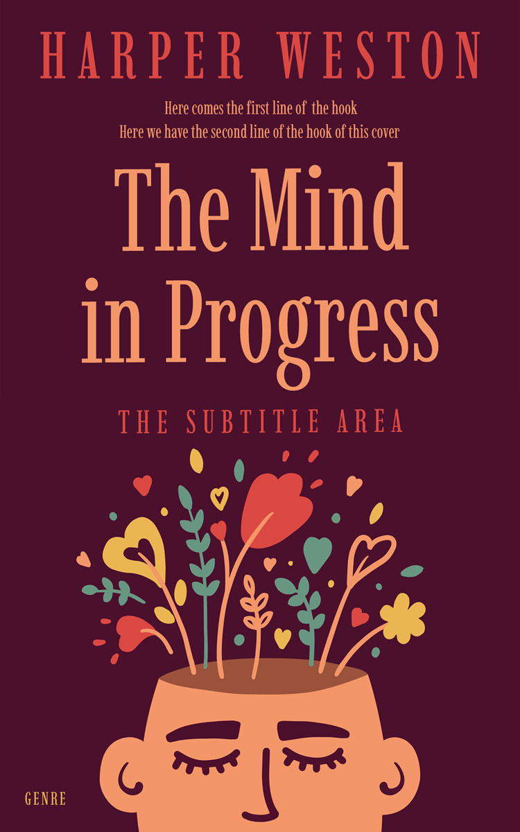 2D view of Premade Health & Mind & Body Book Cover - Cab Sav