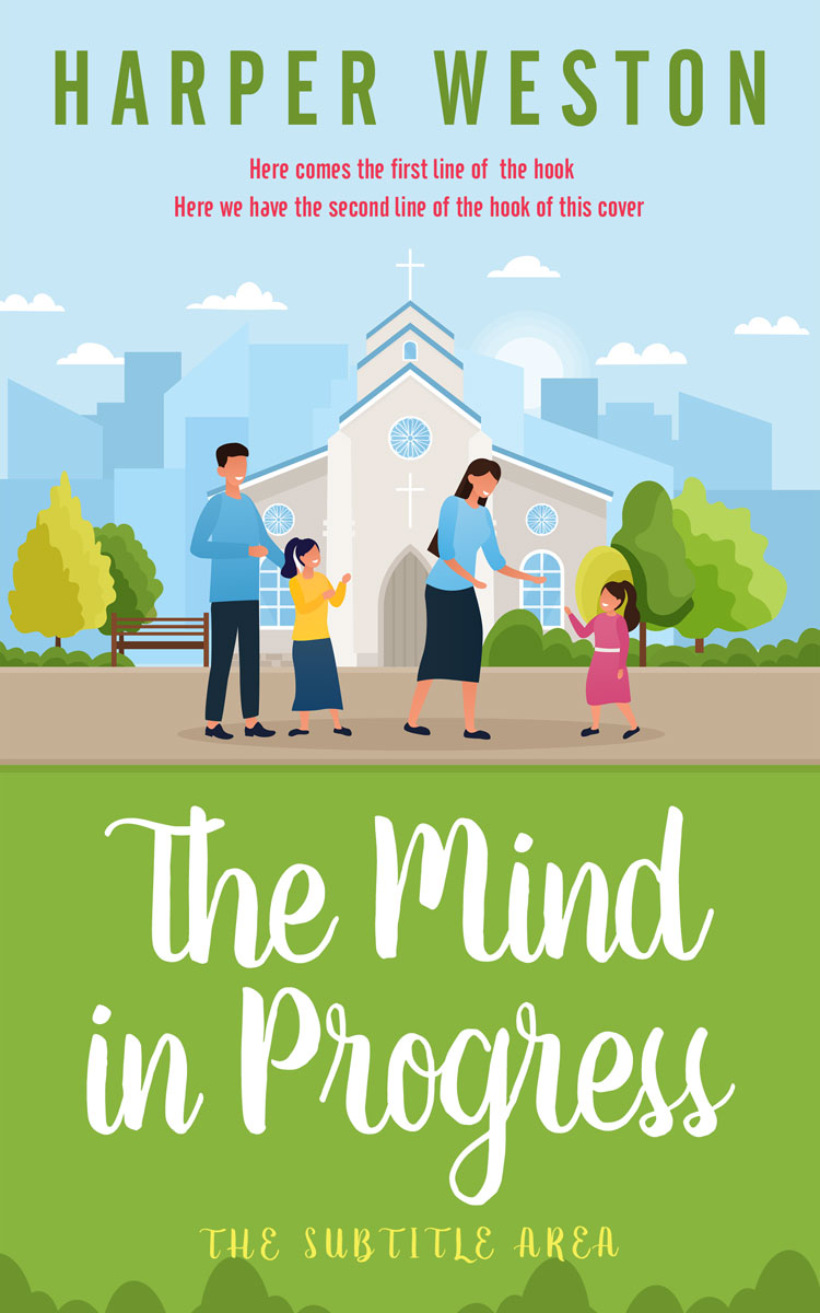 2D view of Premade Religion & Spirituality Book Cover - Spindle