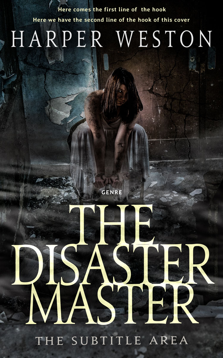 2D view of Premade Horror Book Cover - Shark