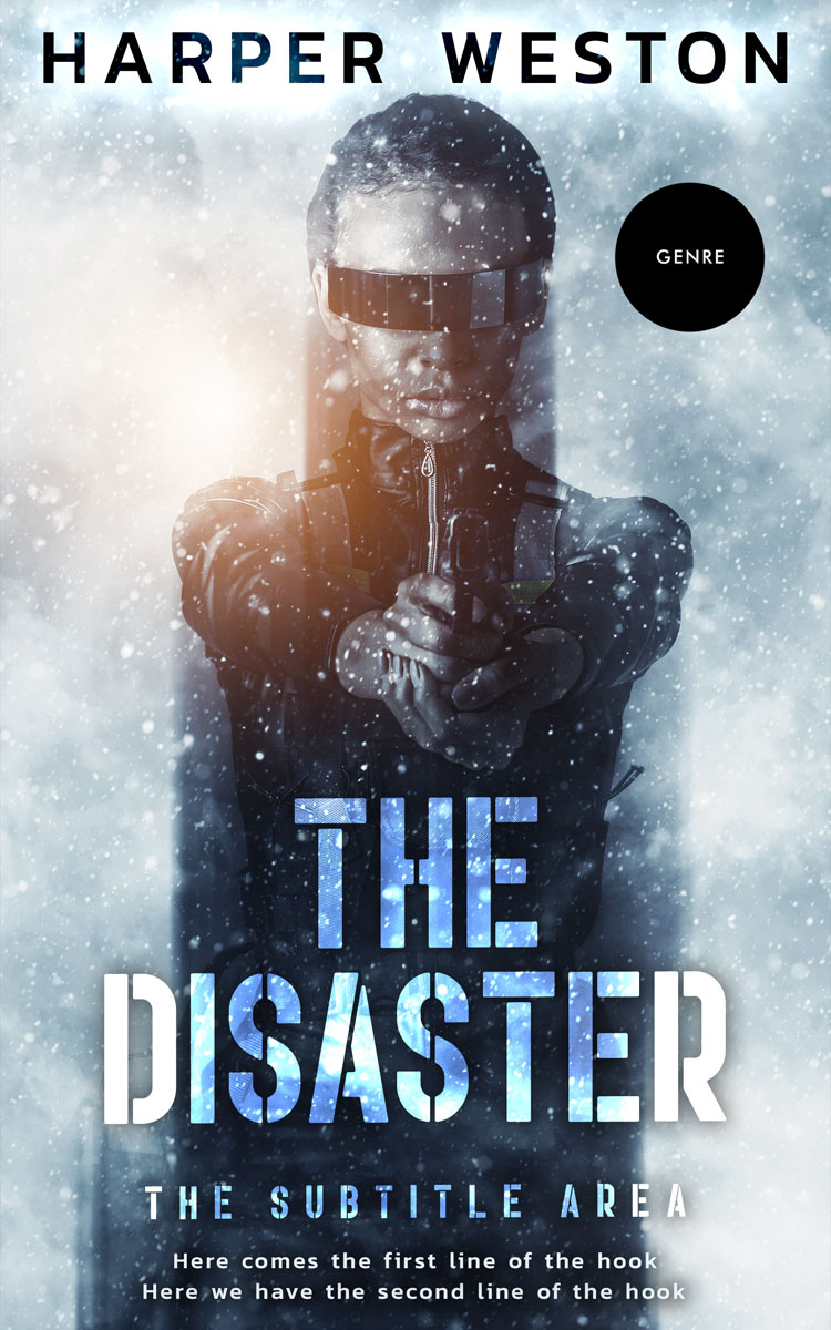 2D view of Premade Science Fiction Book Cover - Ebony Clay