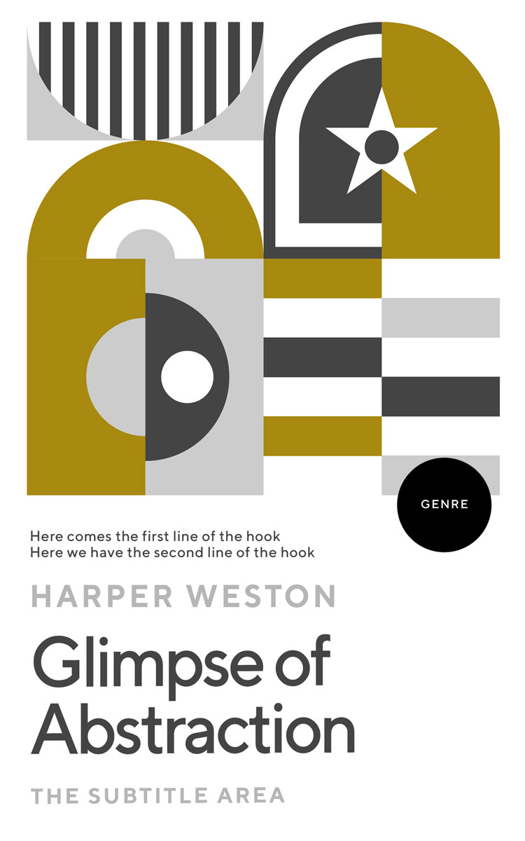 2D view of Premade Abstract Book Cover - Buttered Rum