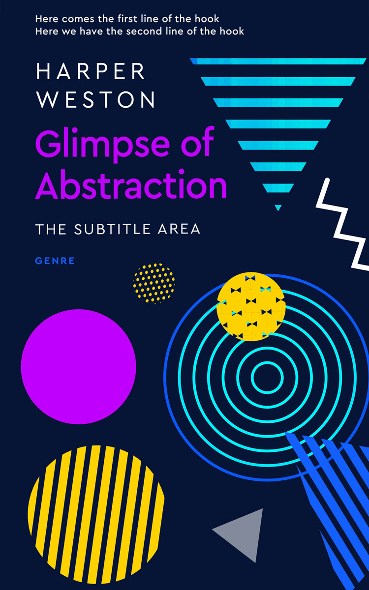 2D view of Premade Abstract Book Cover - Deep Cove