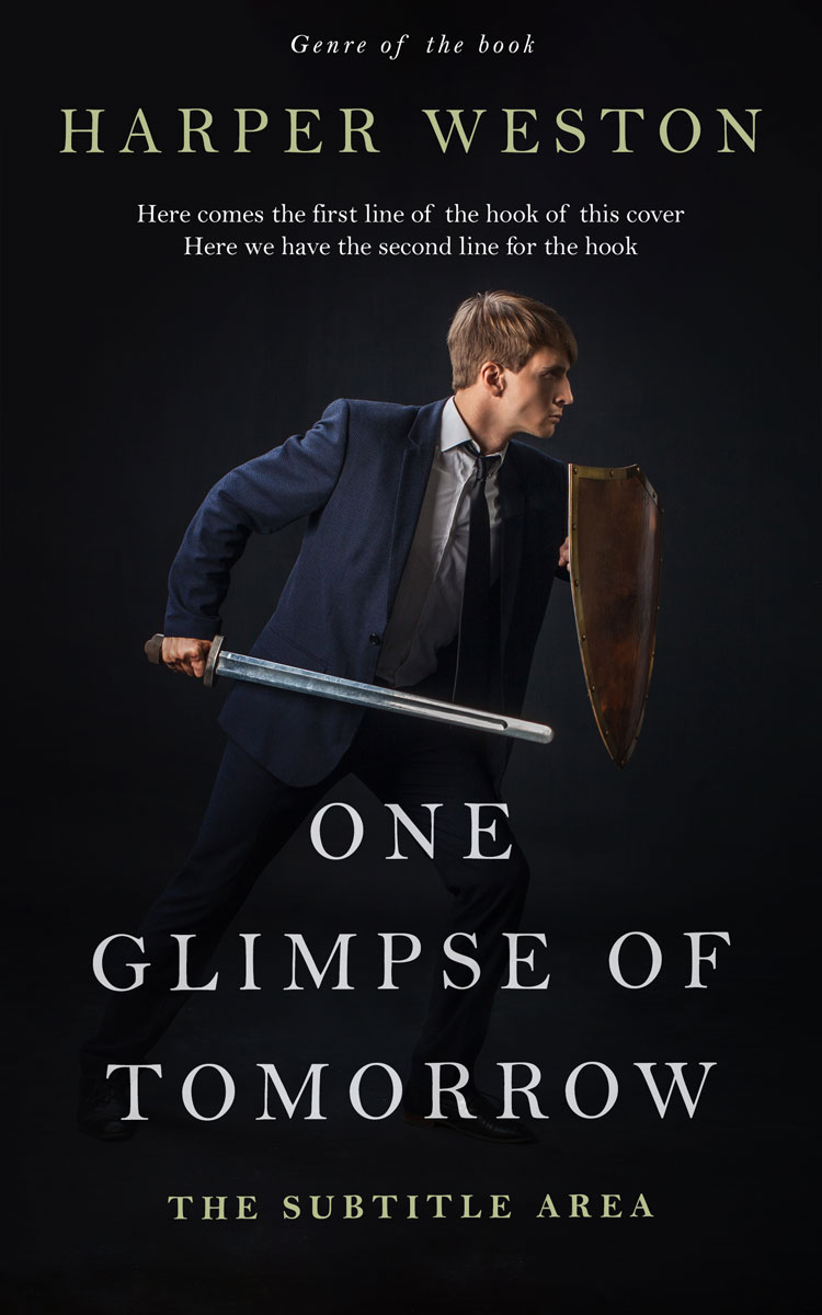 2D view of Premade Action & Adventure Book Cover - Woodsmoke