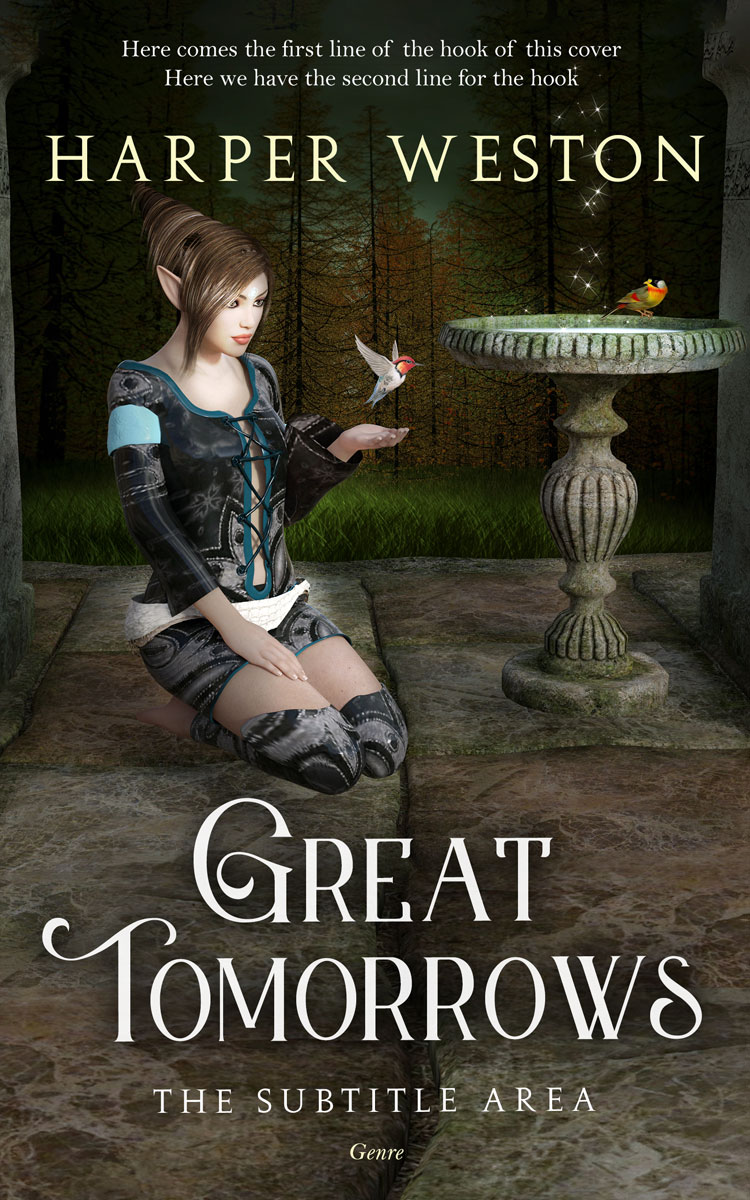 2D view of Premade Fantasy Book Cover - Zeus