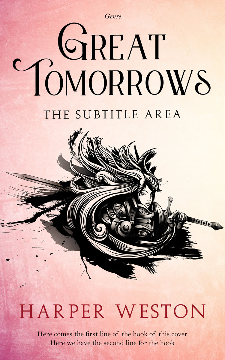 2D view of Premade Fantasy Book Cover - Azalea