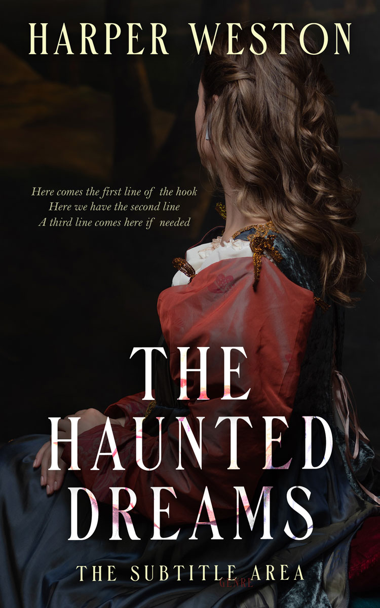 2D view of Premade Historical Book Cover - Cocoa Brown