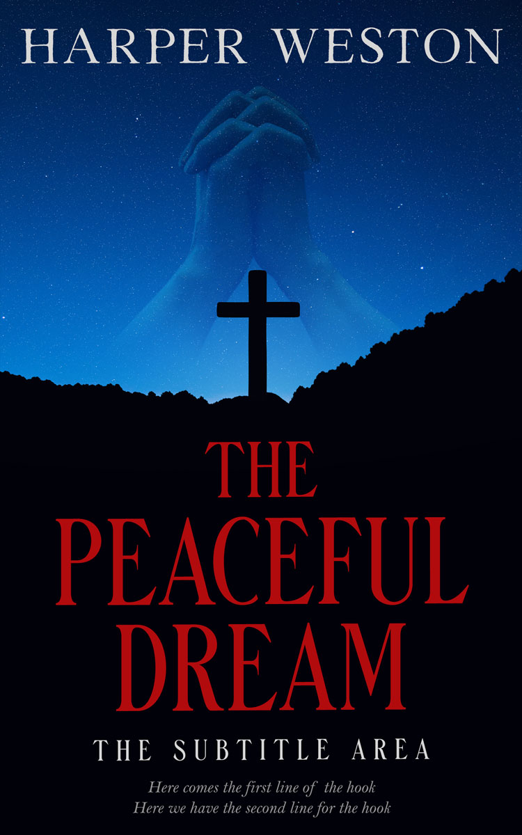 2D view of Premade Religion & Spirituality Book Cover - Ebony