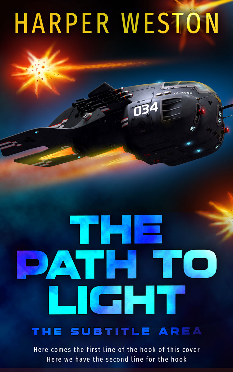 2D view of Premade Science Fiction Book Cover - Mirage