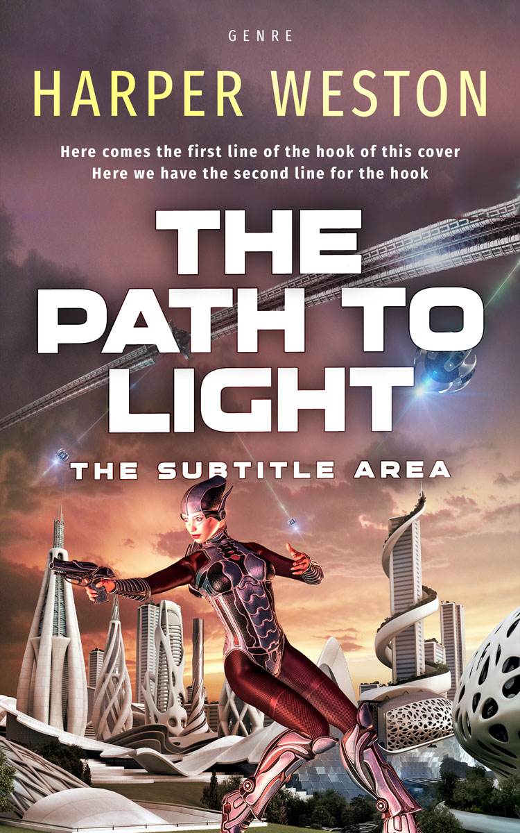 2D view of Premade Science Fiction Book Cover - Russett