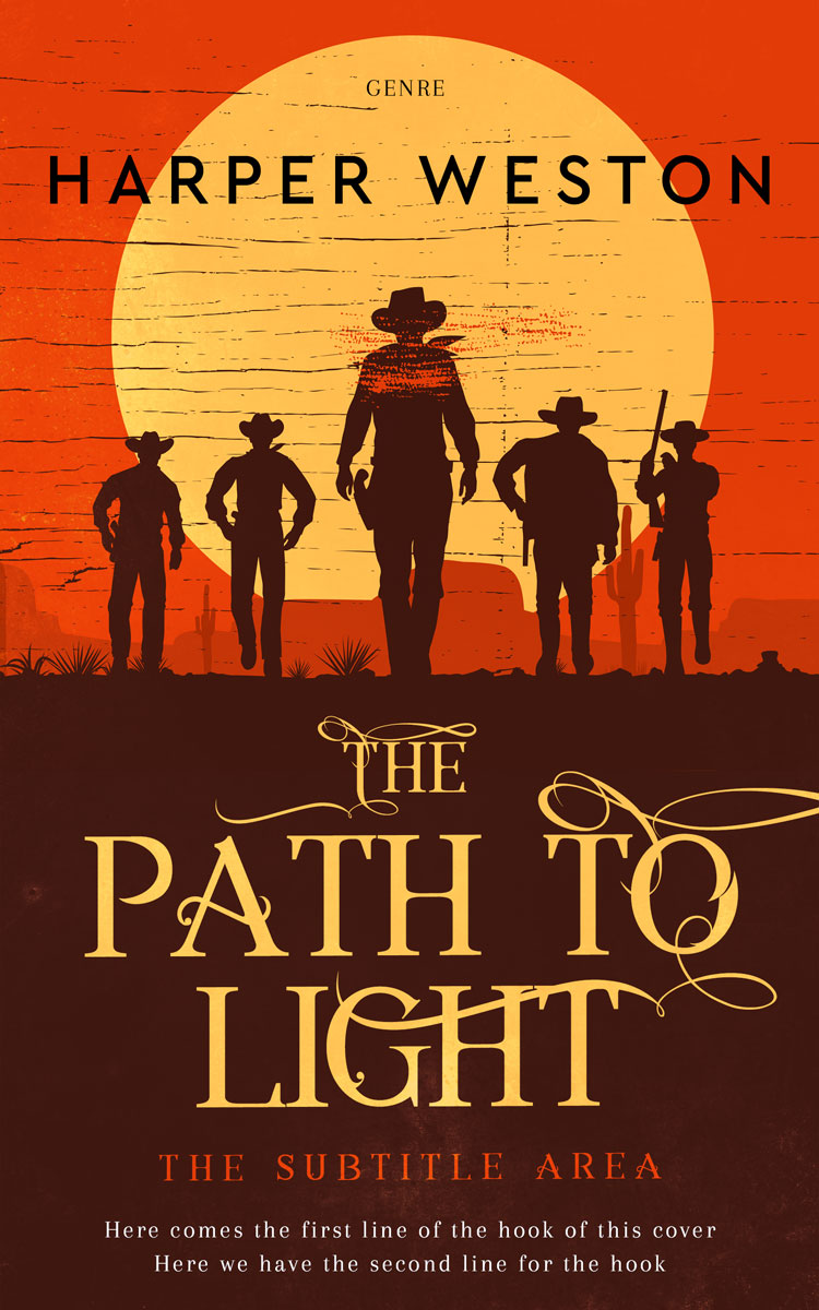 2D view of Premade Action & Adventure Book Cover - Sambuca