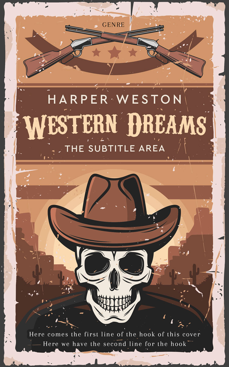 2D view of Premade Historical Book Cover - Antique Brass