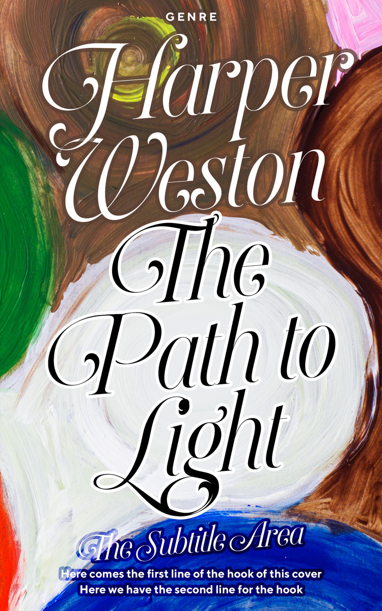 2D view of Premade Abstract Book Cover - Bon Jour