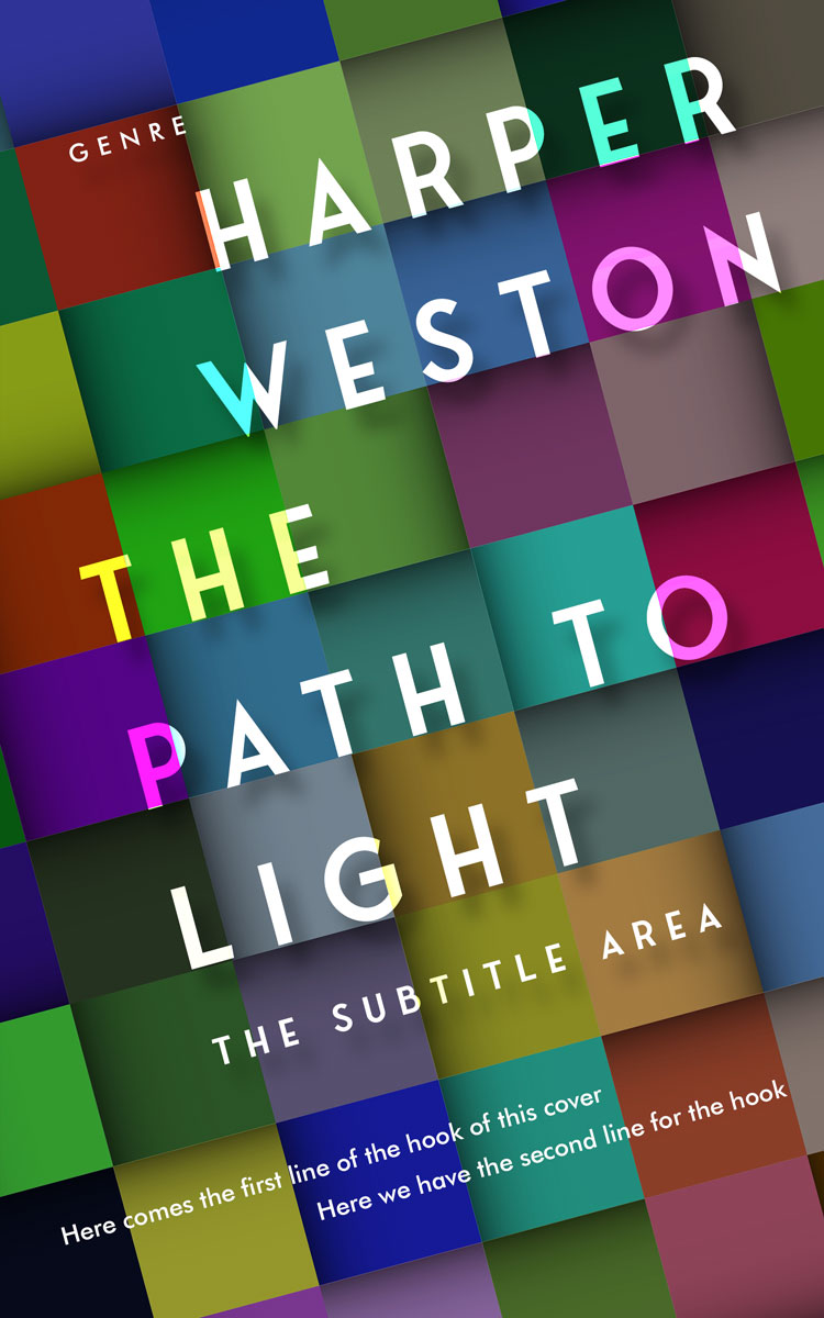 2D view of Premade Abstract Book Cover - Mineral Green