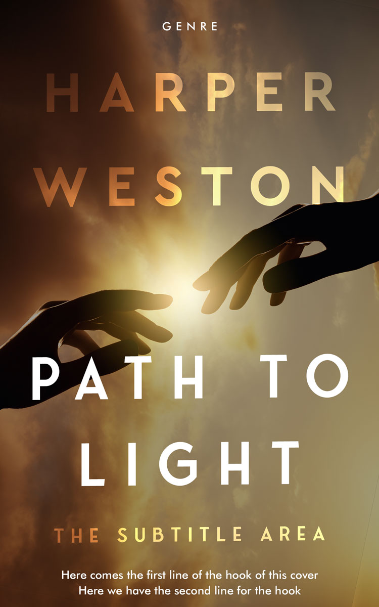 2D view of Premade Action & Adventure Book Cover - Yellow Metal